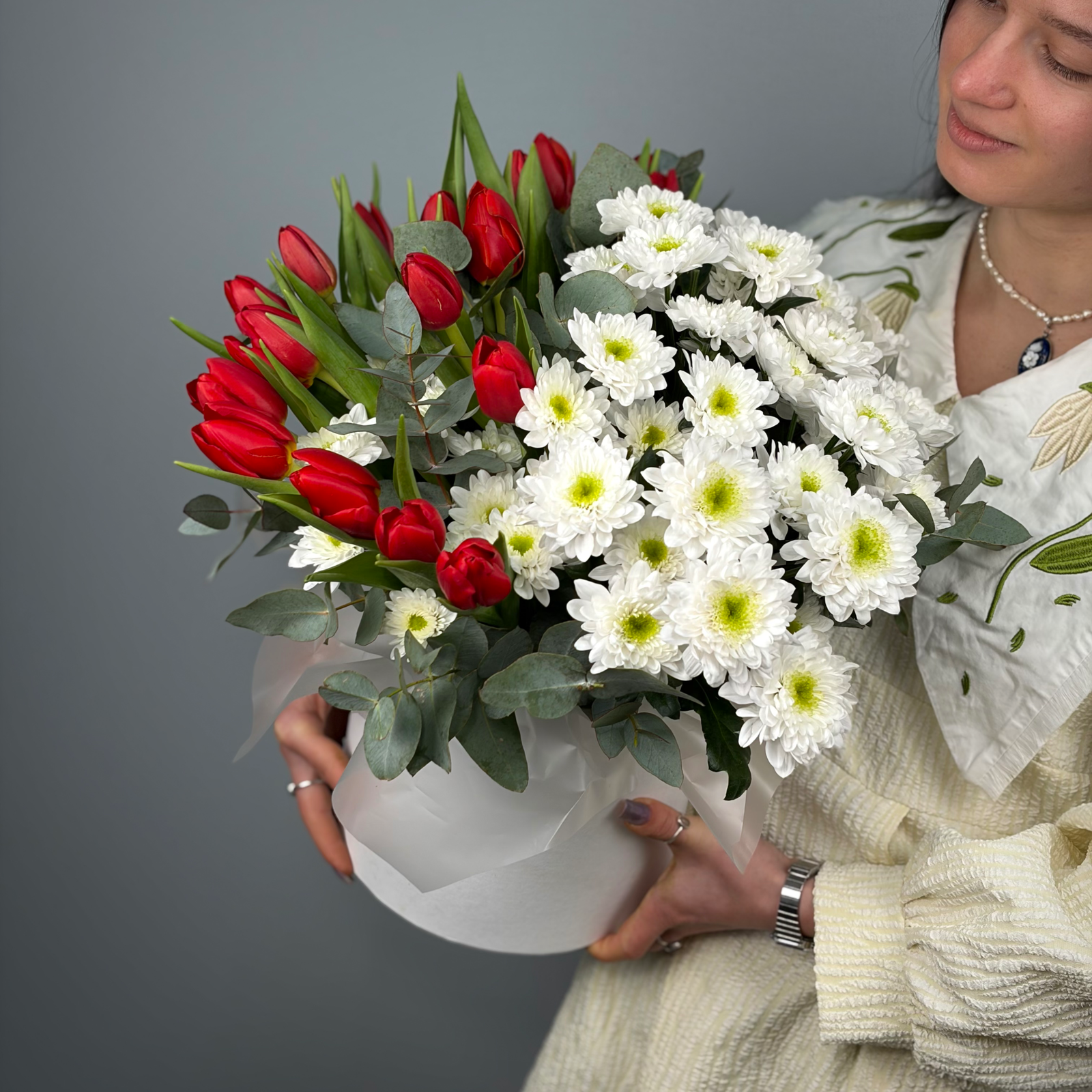 Цветы в коробке Переливы марта