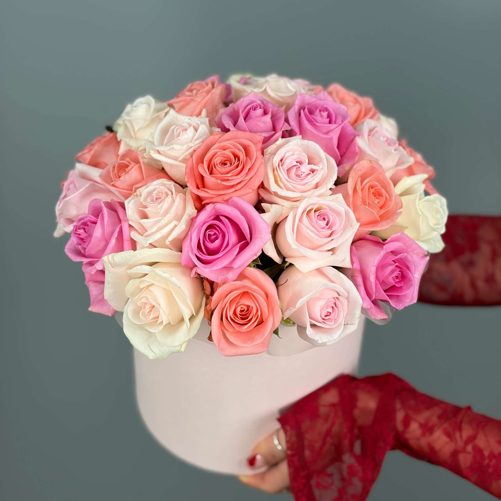 Цветы в коробке Безусловная любовь