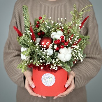 Цветы в коробке Морозко