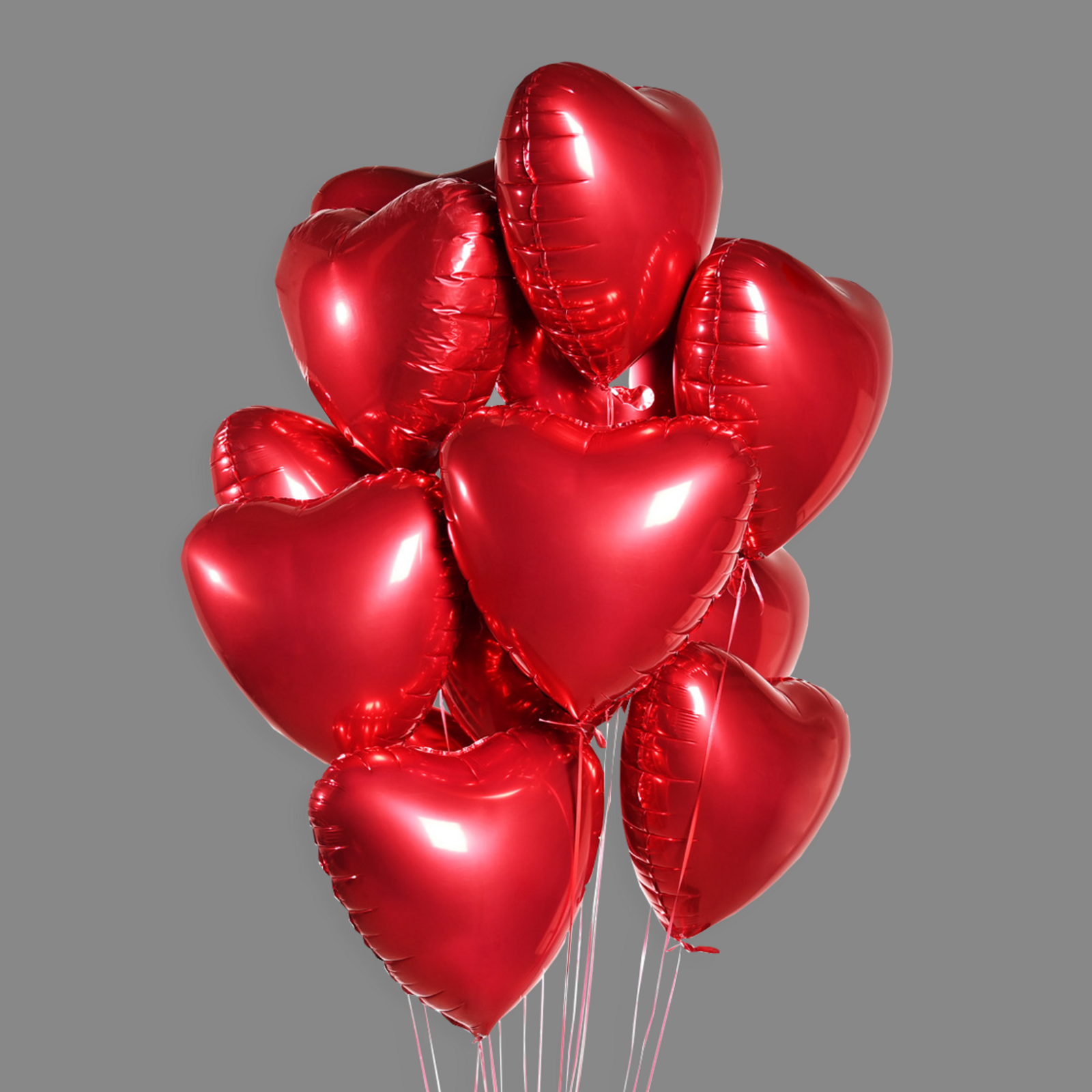 Шары фольгированные сердца (15 шт)