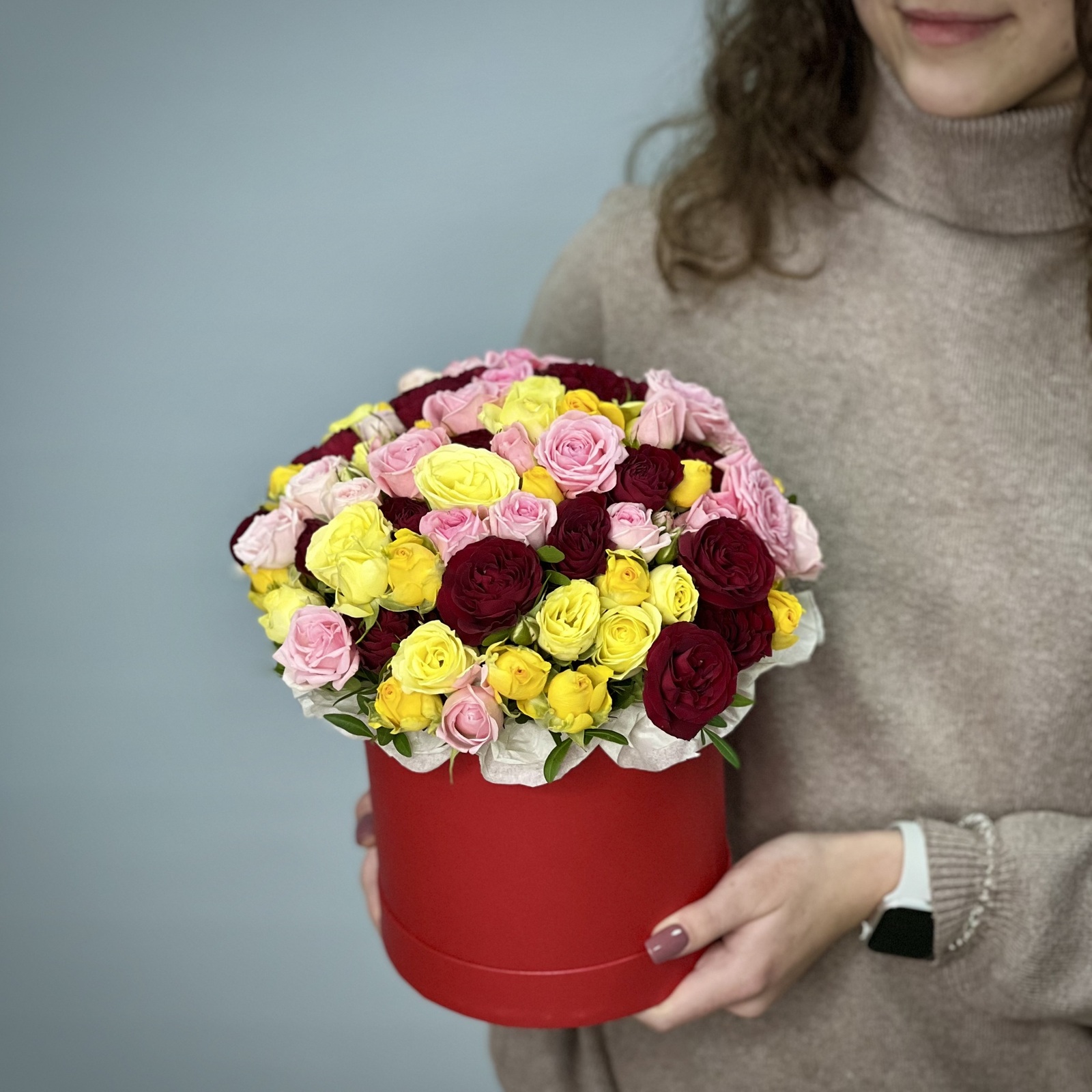 Цветы в коробке Мозайка