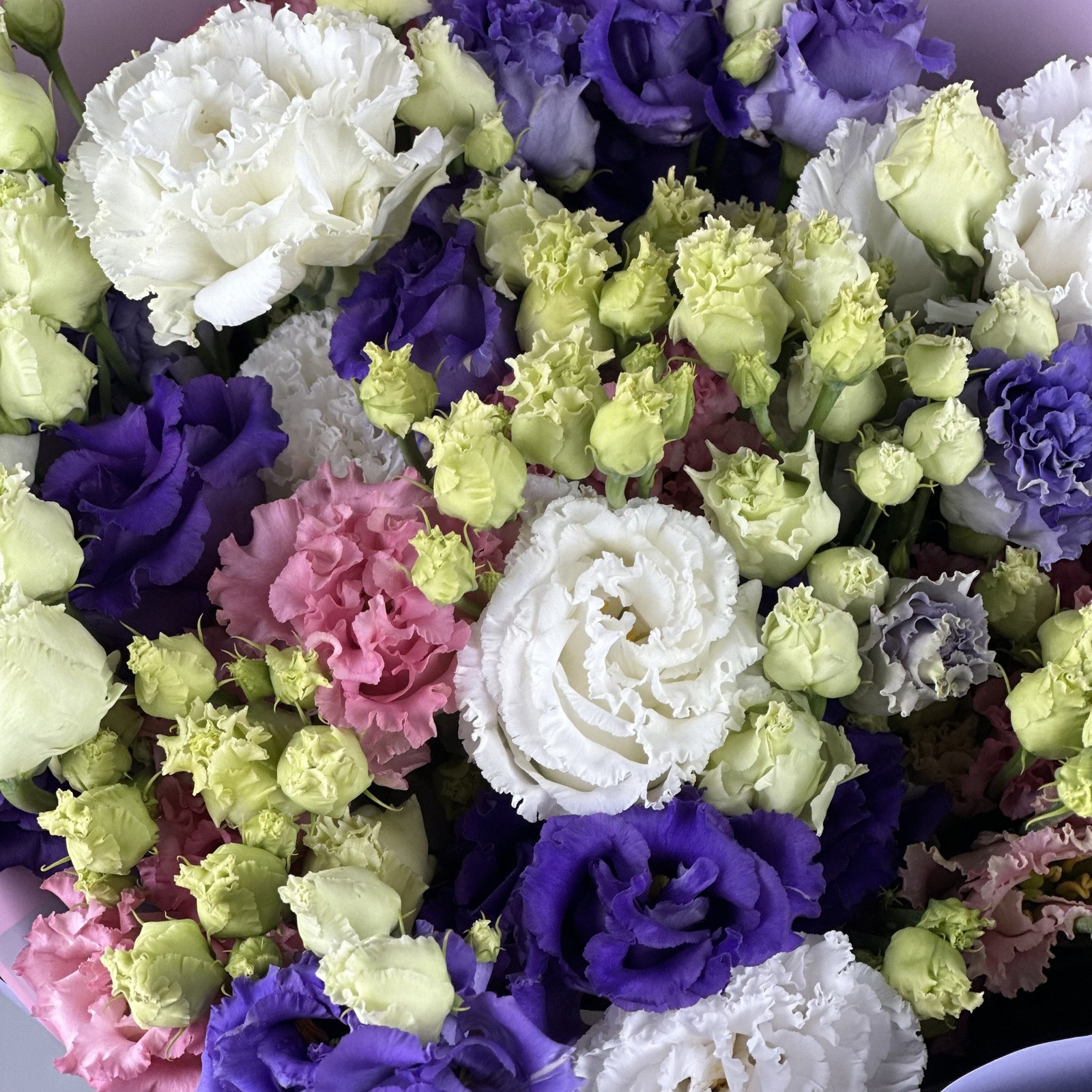 Букет из 15 лизиантусов микс