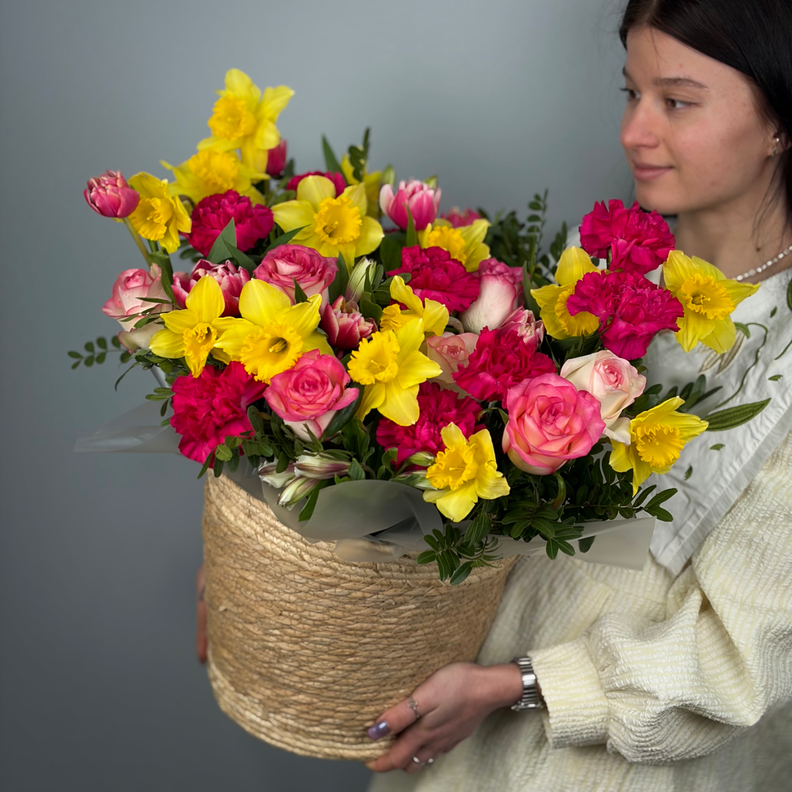 Цветы в корзине Сказочные фантазии