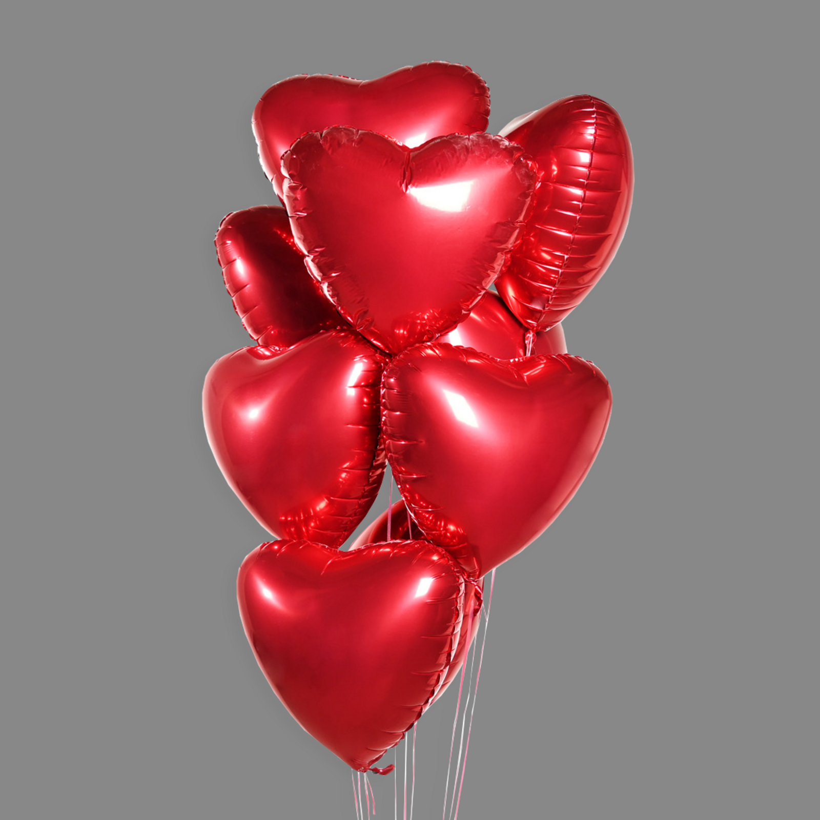 Шары фольгированные сердца (9 шт)