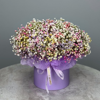 Цветы в коробке Радуга S